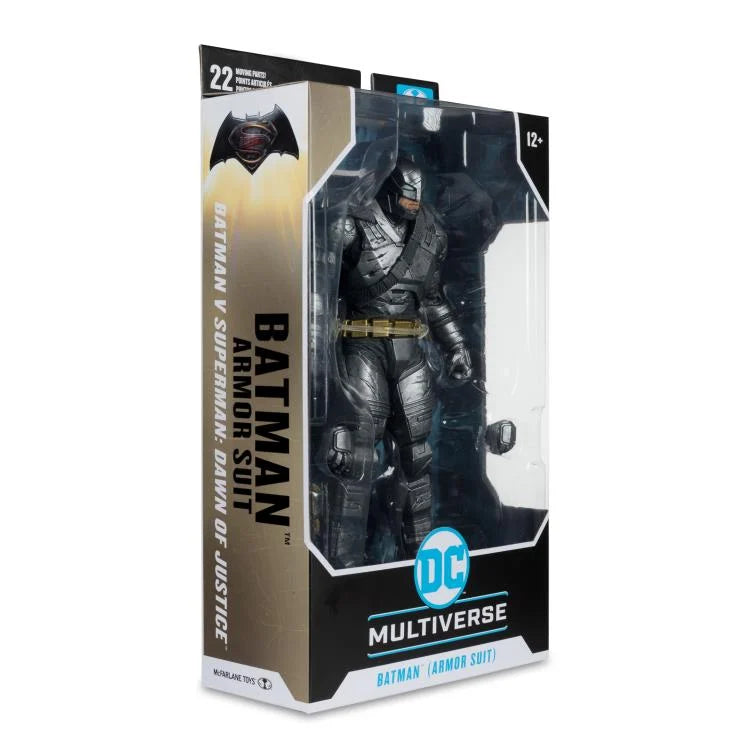 Batman Armor Suit Action Figure - Batman v Superman Dawn of Justice DC Multiverse Collectible Toy for Display & Play