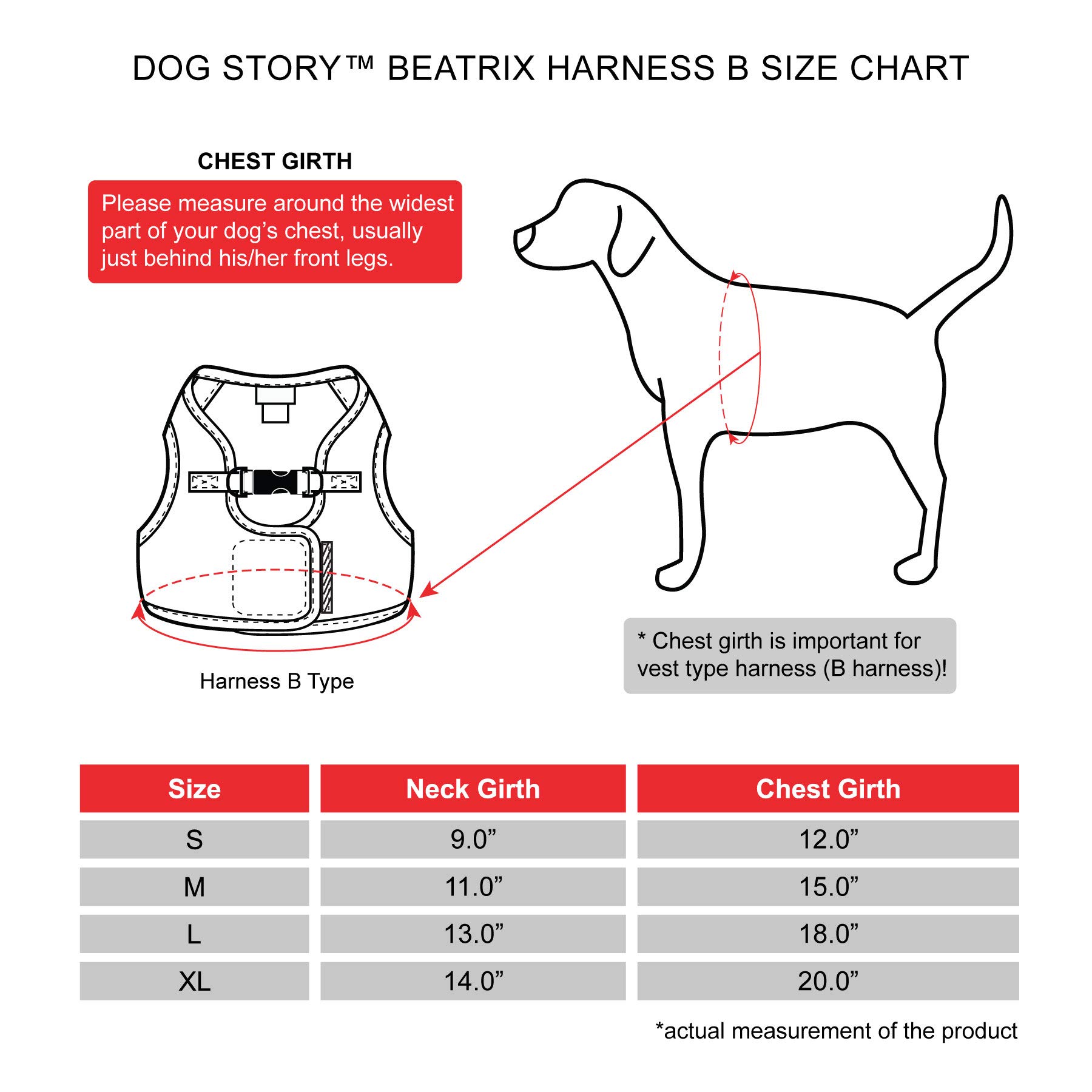 DOG STORY Beatrix Harness - Indian Pink Medium Size Adjustable Dog Vest for Small to Medium Dogs - Perfect for Walking, Hiking & Outdoor Adventures