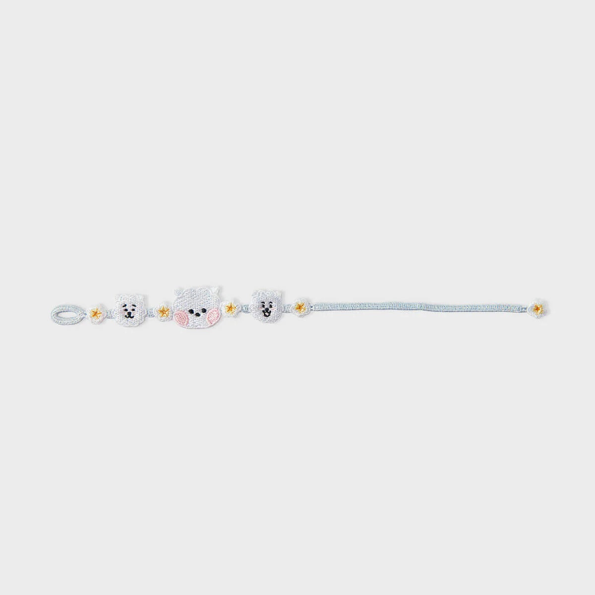 BT21 BIG & TINY Edition Embroidered Patch Bracelet - Cute K-Pop BTS Accessory for Fans, Gifts, Concerts & Daily Wear