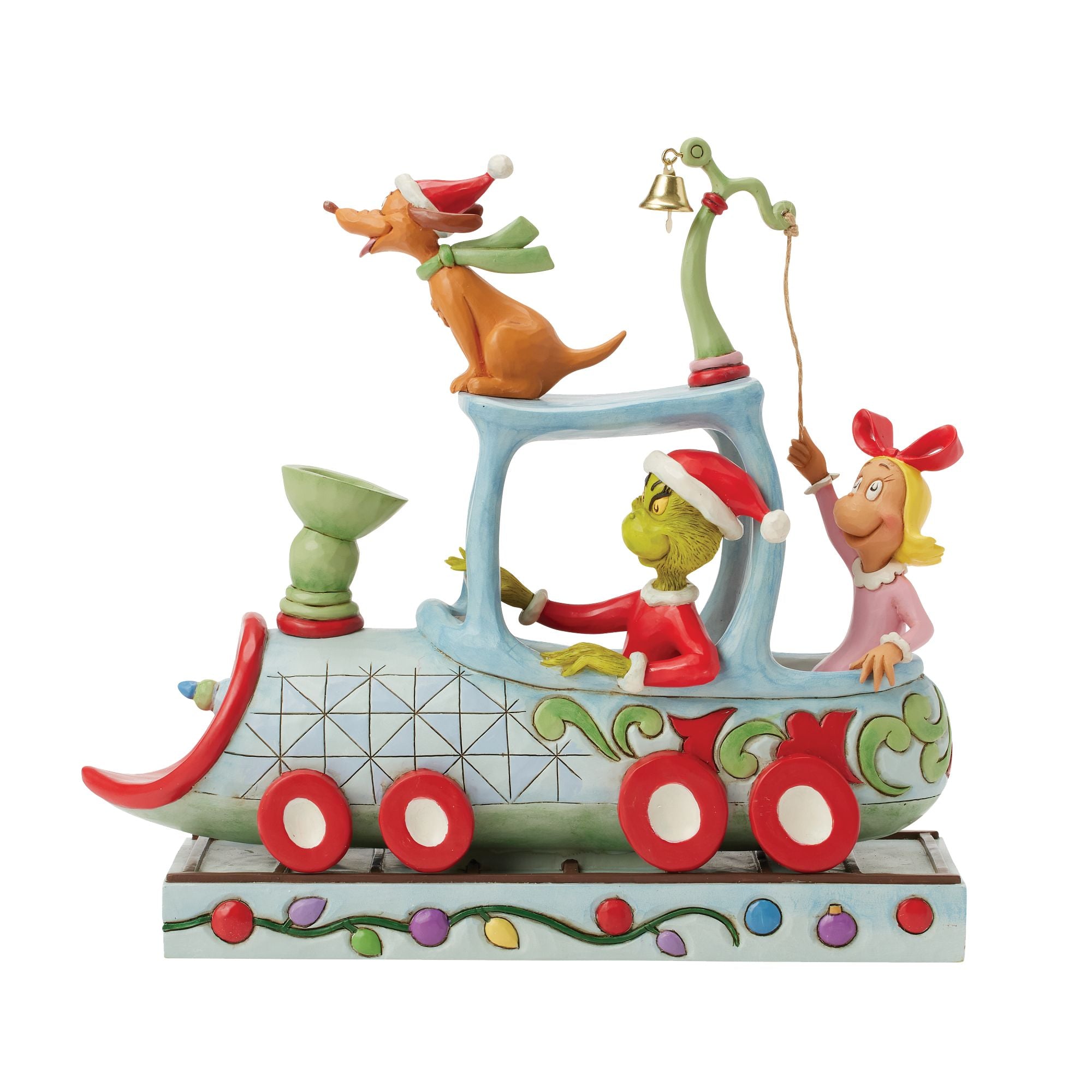 Grinch, Max and Cindy on Train - Whoville Christmas Decorations for Holiday Home & Party Decor