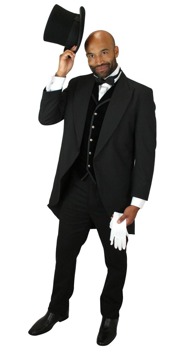 Men's Velvet Formal Suit Vest - Victorian Edwardian Tuxedo Dress Waistcoat for Weddings & Historical Reenactments