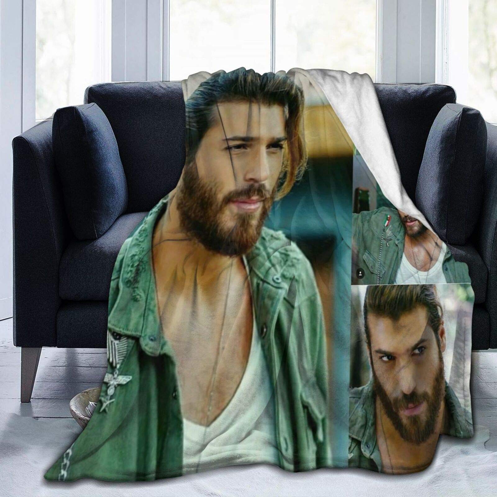 Premium Flannel Fleece Throw Blanket - Ultra Soft Lightweight All-Season Blanket for Bed, Sofa & Chair - Cozy Microfiber Plush Blanket for Home, Office, Travel & Gifts