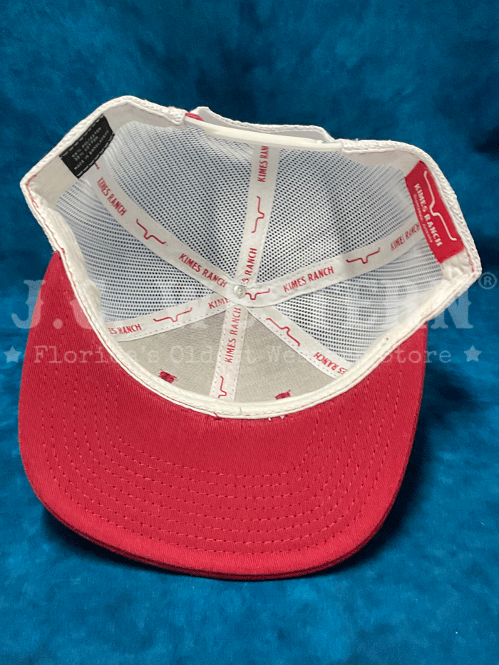 Kimes Ranch ROY Mesh Back High Profile Baseball Cap - Red | Adjustable Snapback Hat for Men & Women | Perfect for Outdoor Sports, Running, and Casual Wear