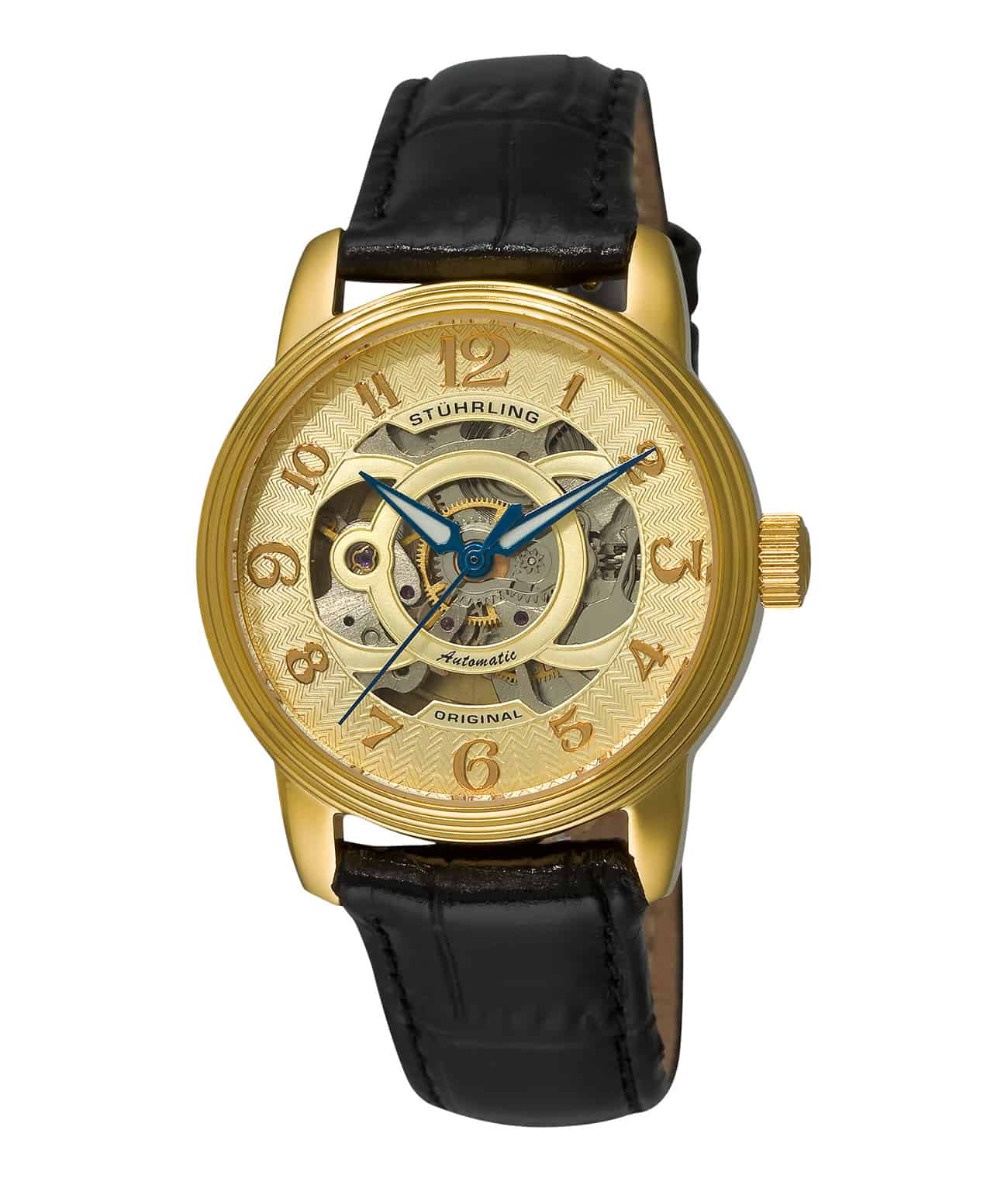 Delphi Alpha 107EL Automatic 35mm Skeleton Watch - Stylish Men's Mechanical Timepiece for Business & Formal Occasions
