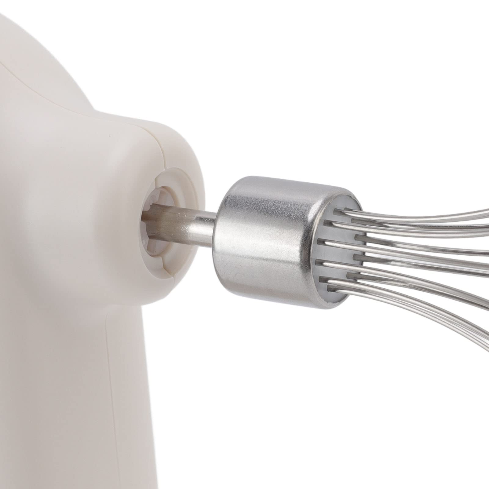 5V 20W Electric Hand Mixer with 3 Speeds & Anti-Slip Handle - Stainless Steel Handheld Milk Frother, Egg Beater & Foam Maker for Baking, Coffee, Desserts (White) - Perfect for Home Kitchen, DIY Drinks & Pastry Making