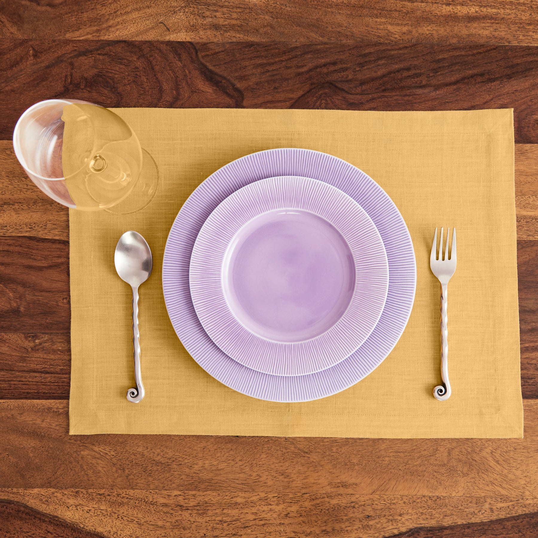 Premium Diana Medium Weight Placemats Set of 4 - Elegant Table Setting for Dining Room, Kitchen & Holiday Decor - Washable & Durable Place Mats for Everyday Use