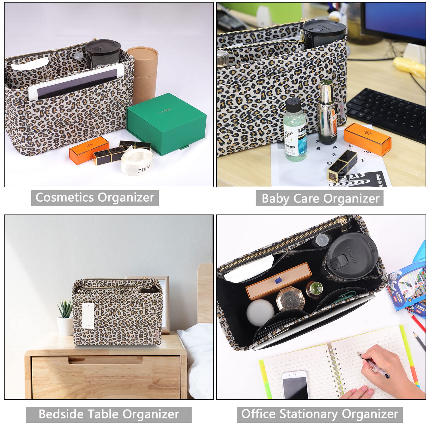 ZTUJO Felt Purse Organizer Insert for Louis Vuitton Speedy, Neverfull, Graceful & Tote Bags - Handbag Shaper & Storage Solution for Travel, Work & Daily Essentials