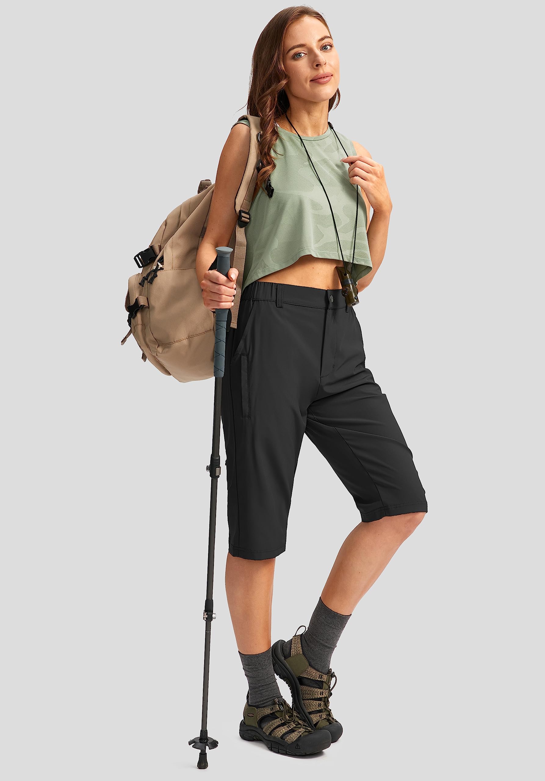 Women's Lightweight Quick-Dry Hiking Cargo Shorts - 13