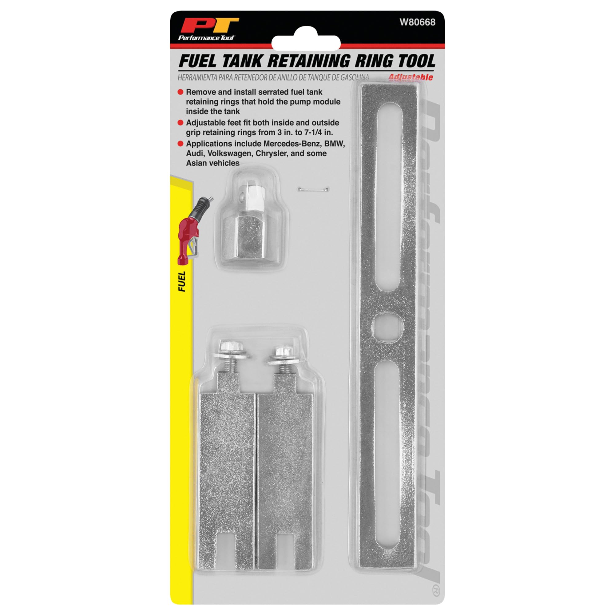 Performance Tool W80668 Fuel Tank Lock Ring Tool - Professional Automotive Repair Kit for Secure Fuel Tank Maintenance | Ideal for Mechanics, DIY Enthusiasts & Car Maintenance
