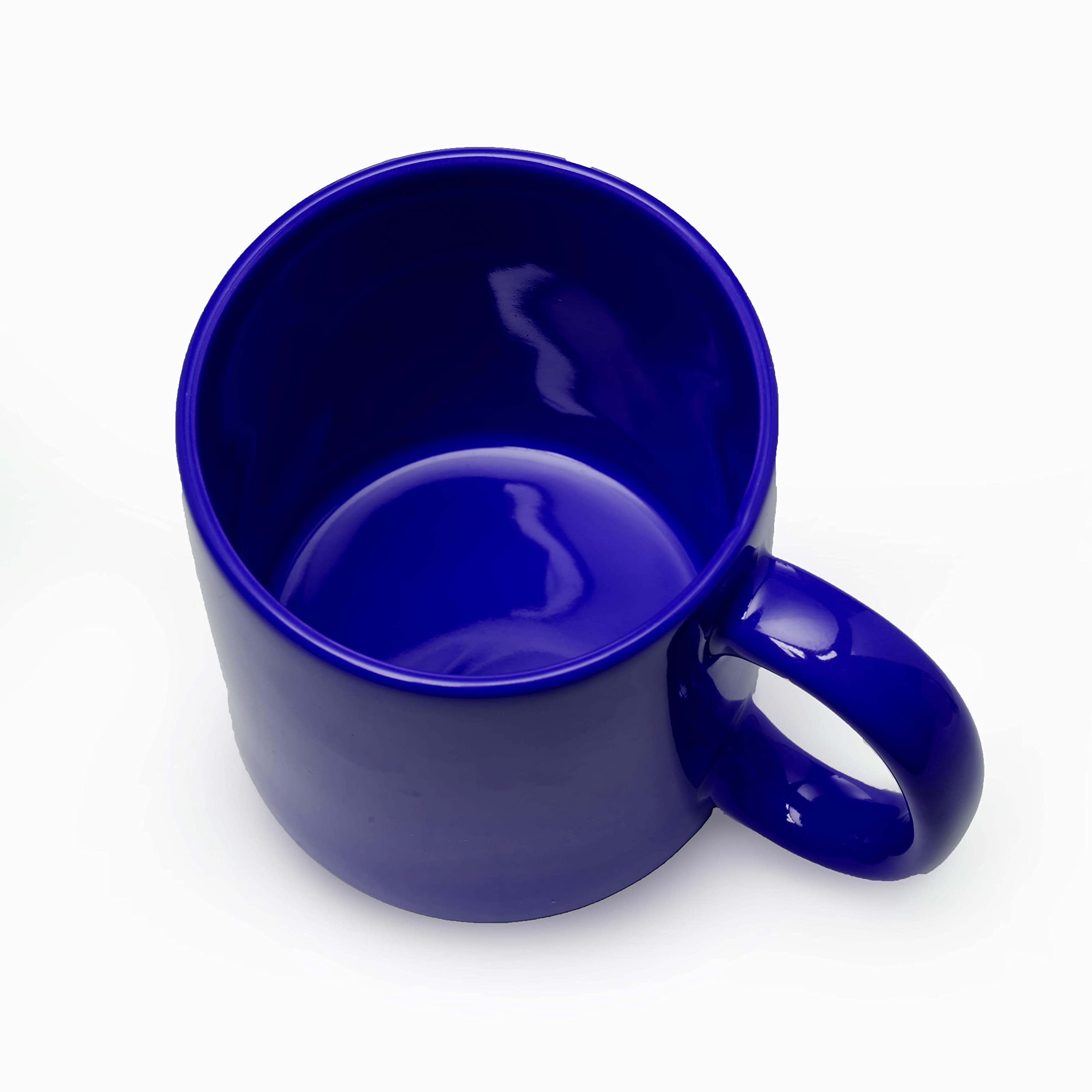 Premium 11 oz Ceramic Coffee Mugs Set of 10 - Bulk Pack for Hot & Iced Coffee, Tea, Gaming - Durable Cobalt Blue Cups for Home, Office, Cafe Use