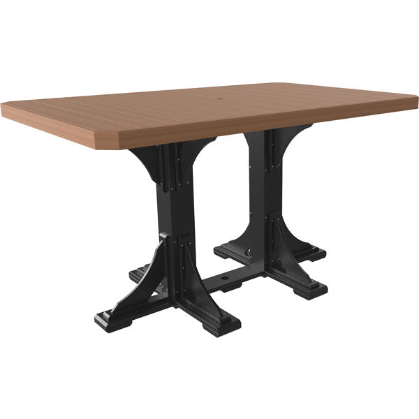Poly 4ft x 6ft Rectangular Bar Height Table - Durable Outdoor/Indoor Dining & Event Table for Restaurants, Patios & Parties