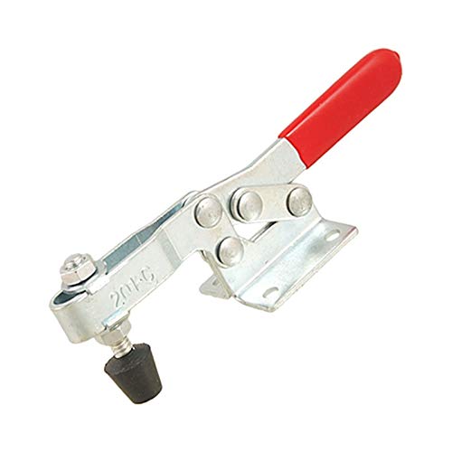 Ochoos EWS-201C Heavy Duty Metal Horizontal Quick Release Toggle Clamp - 100kg Capacity for Woodworking, Welding & Industrial Applications