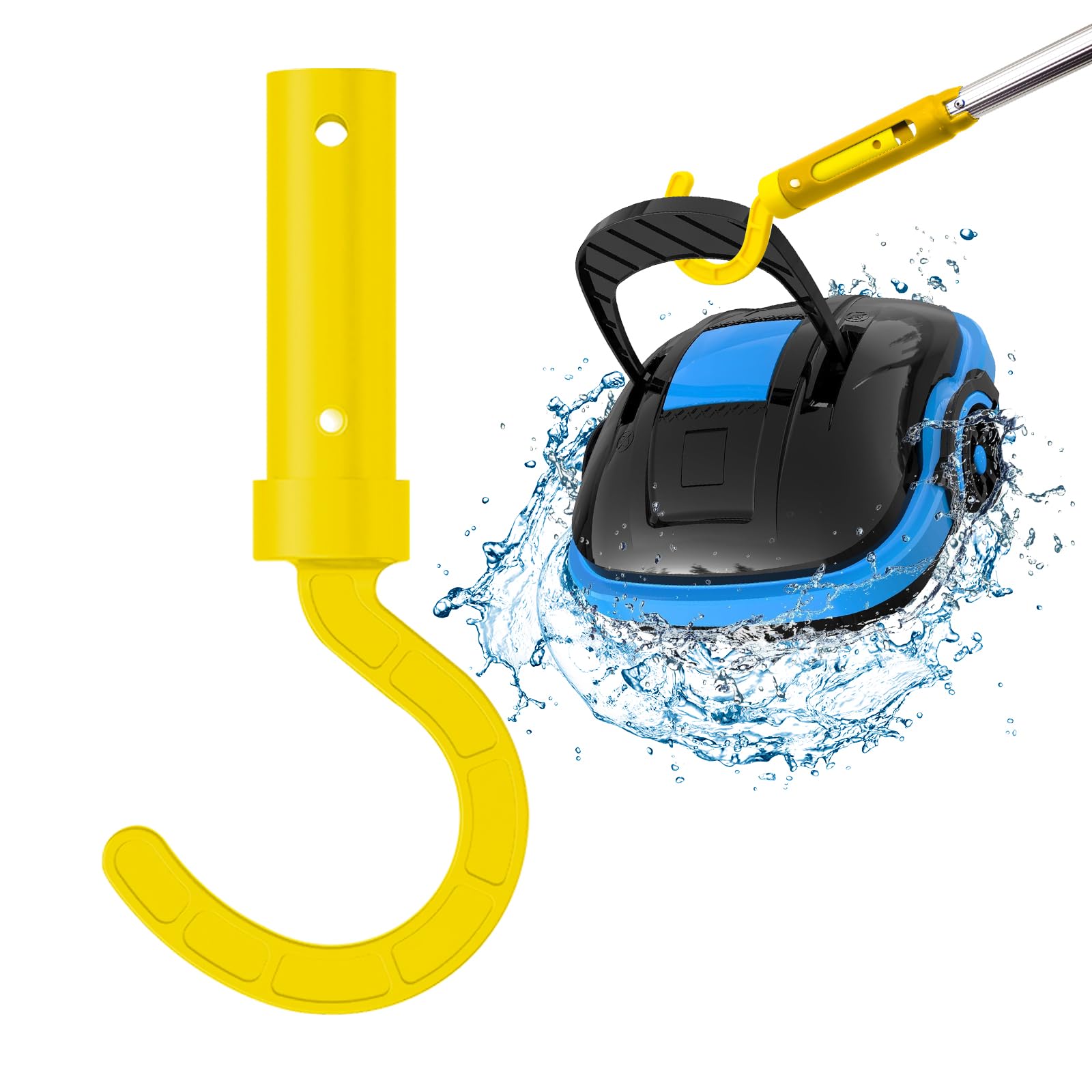 Robotic Pool Cleaner Hook - Cordless & Underwater Accessory for Telescopic Poles - Ideal for Above Ground Pools