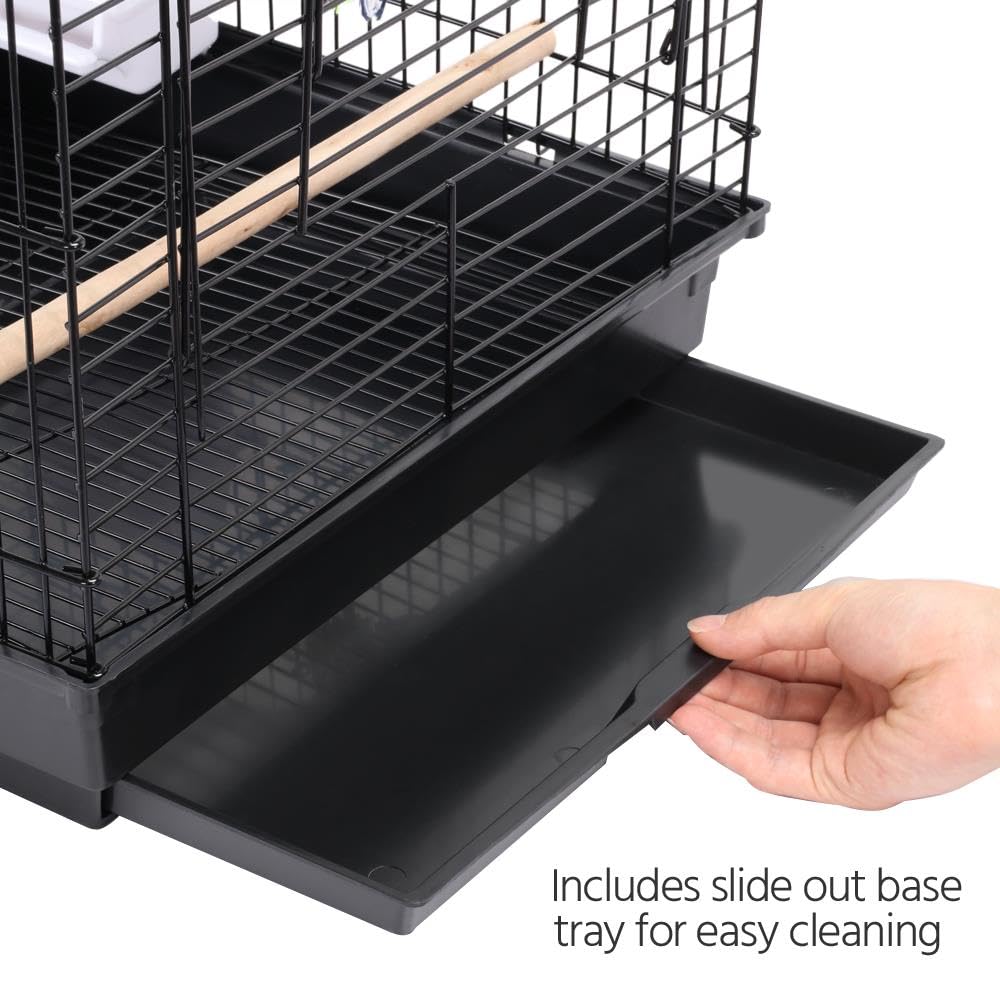 Yaheetech Open Top Travel Bird Cage for Small Birds - Portable & Lightweight for Conures, Sun Parakeets, Green Cheek Conures, Lovebirds, Budgies, Finches & Canaries | Perfect for Road Trips, Vet Visits & Outdoor Adventures