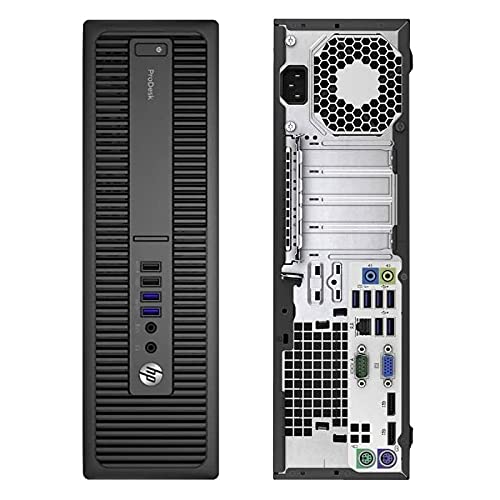Refurbished HP ProDesk 600 G2 SFF Desktop PC - Intel G4400, 16GB RAM, 500GB HDD, Windows 10, WiFi - Ideal for Home Office, Business & Remote Work