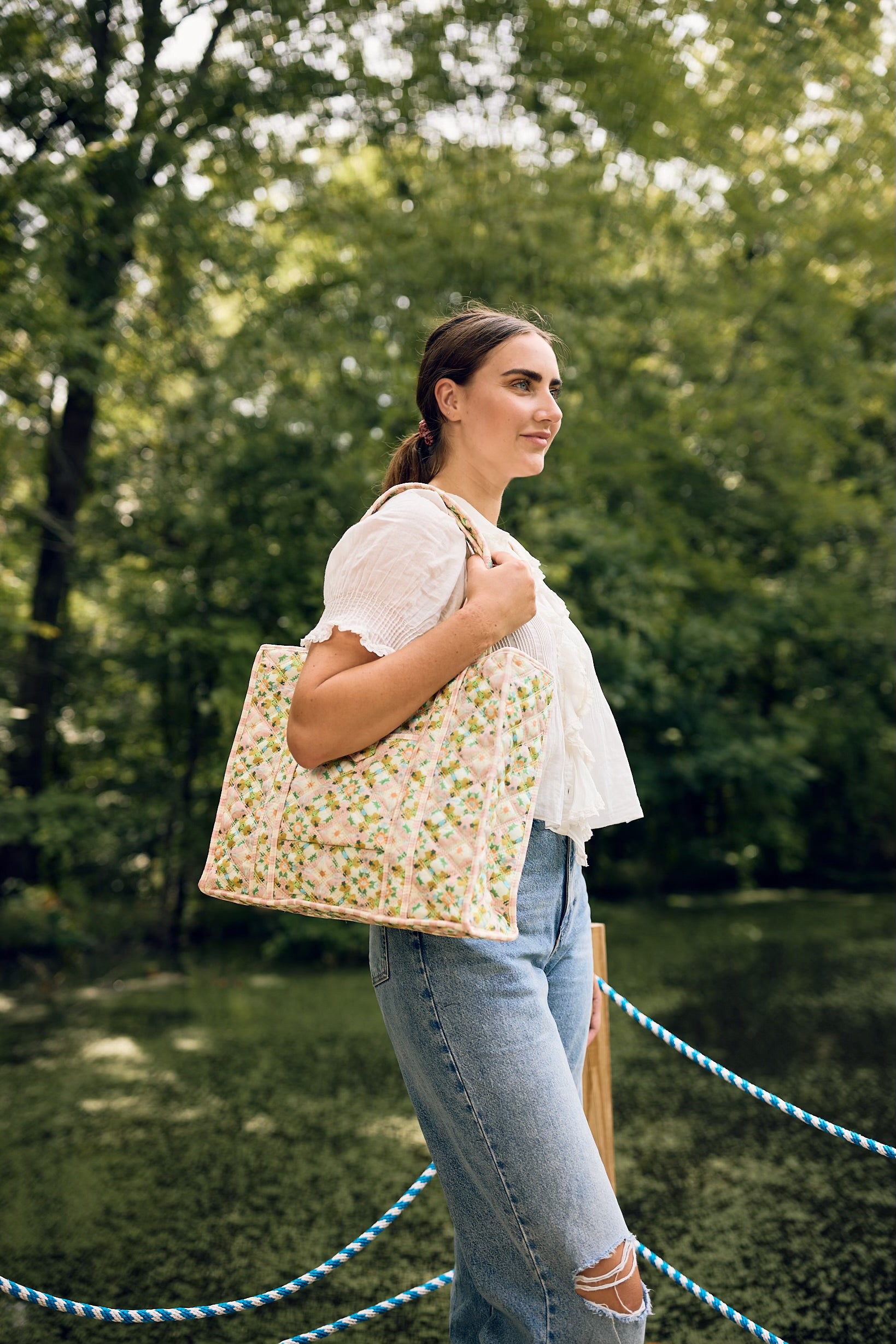 Chelsea Gardens Quilted Tote Bag for Women - Stylish On-the-Go Travel & Work Tote - Perfect for Commuting, Shopping, and Daily Essentials