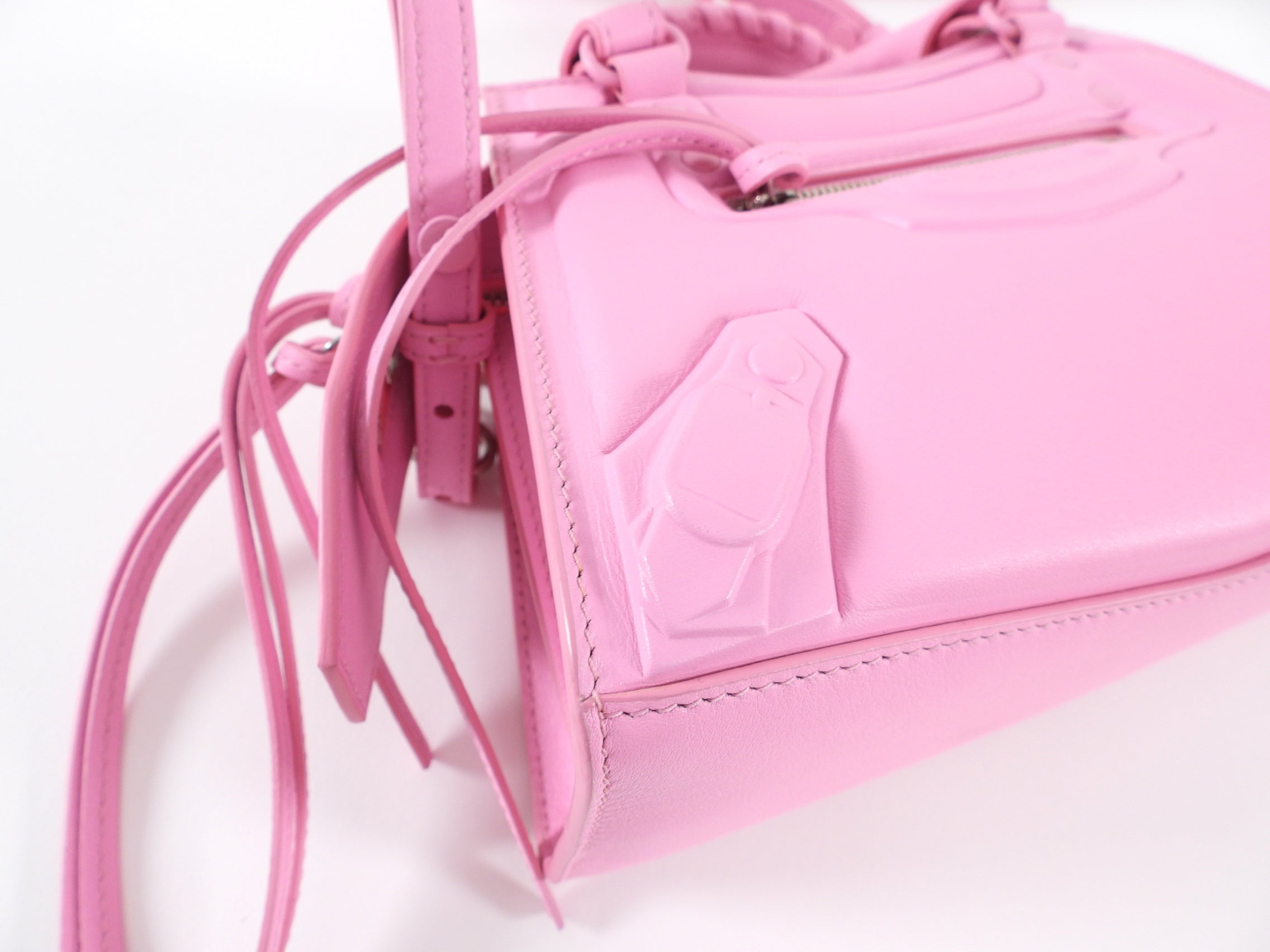 Balenciaga Pink Motocross Mini Neo Classic Leather Crossbody Bag for Women | Luxury Designer Handbag for Daily Use, Parties & Travel