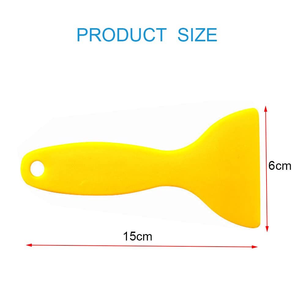 12 Pcs Plastic Putty Knife Set - Wall Repair, Drywall Scraper & Air Bubble Remover Tool for Home Improvement, DIY Projects, Wallpaper Installation and Sticker Application