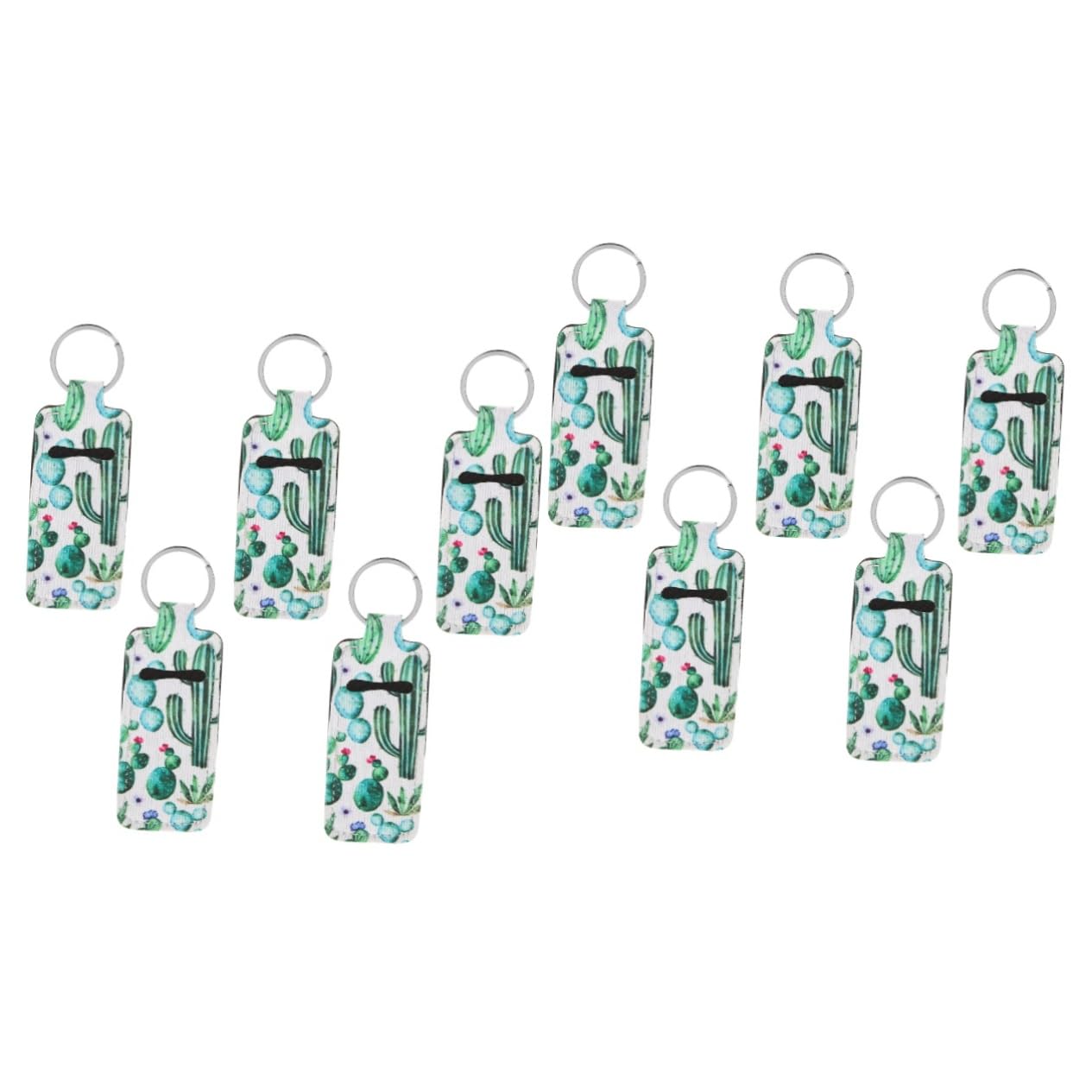 Balacoo 10-Pack Square Keychain Lip Gloss Holder - Floating Key Rings for Boats, Portable Lipstick & Thread Organizer - Travel Essentials for Makeup, Fishing Gear & Utensils | Perfect for Boating, Camping & Daily Use