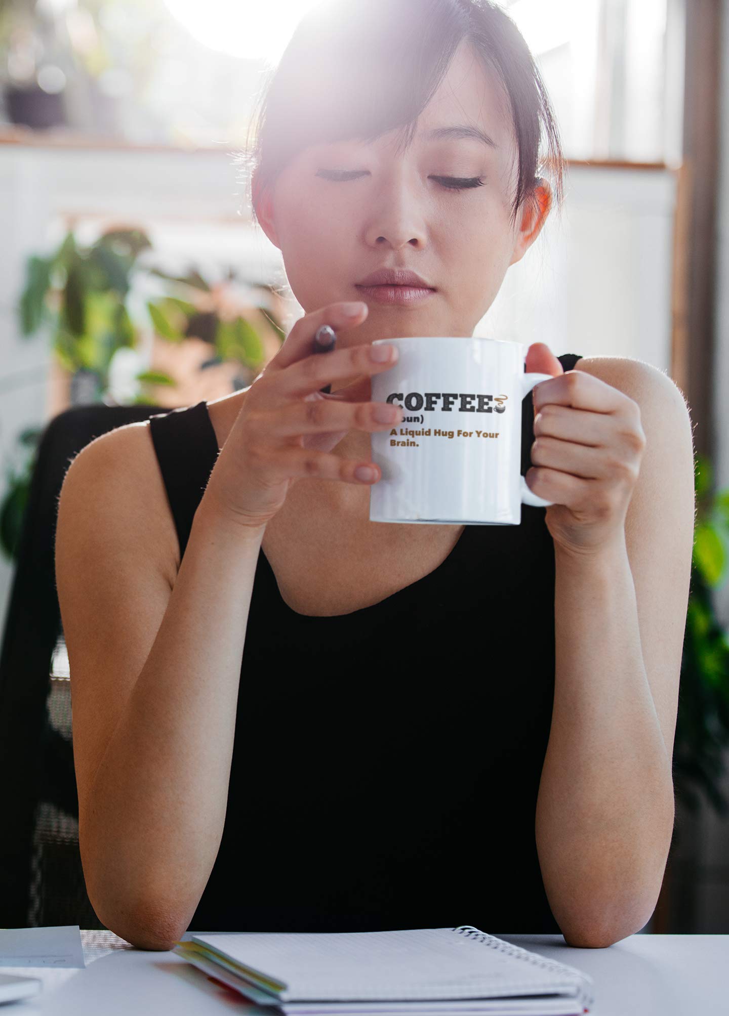 Funny Brain Coffee Mug - 11oz Ceramic Cup for Coffee & Tea - Perfect Gift for Office, Home Desk & Coffee Lovers