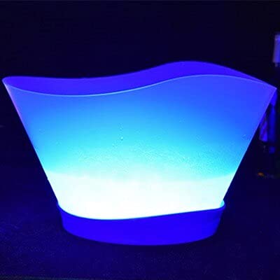 12L LED Rechargeable Color Changing Ice Bucket - Boat Shaped Whisky Wine Cooler for Champagne, Beer & Cocktails | Perfect for Bars, Night Parties, Boat Trips & Home Decor (Blue)