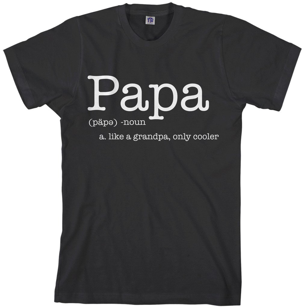 Threadrock Men's Funny 'PAPA Like a Grandpa Only Cooler' Graphic T-Shirt - Comfortable Cotton Tee for Casual Wear, Father's Day Gifts & Family Gatherings