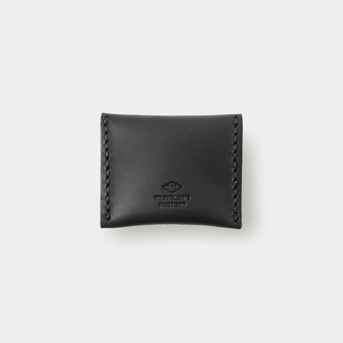 Premium TRAVELER'S COMPANY Leather Coin Wallet - Slim RFID-Blocking Travel Money Organizer (Black) | Perfect for International Trips, Daily Commute & Minimalist Wallets