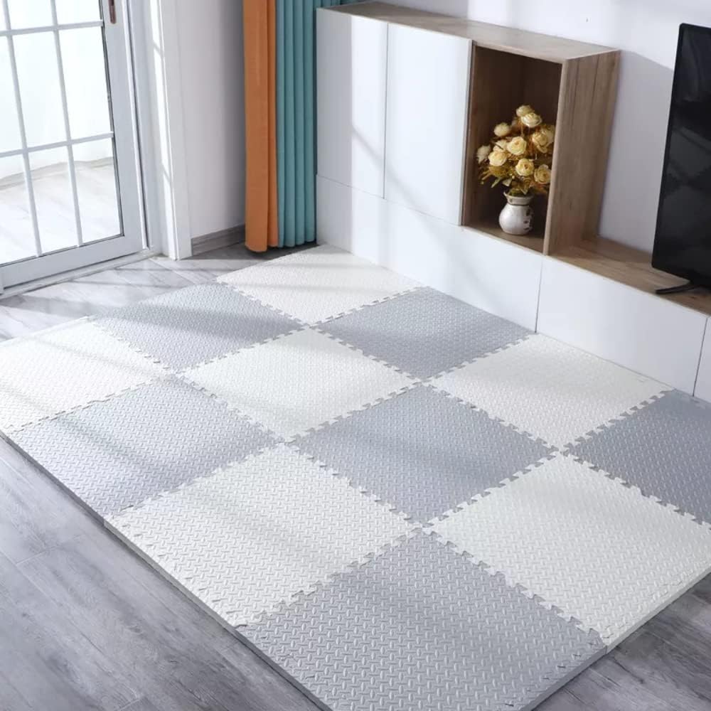EVA Foam Interlocking Play Mat for Kids - 12 Tiles (48 SqFt) for Home, Gym & School