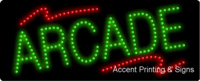 Arcade Flashing & Animated LED Sign - High Impact Energy Efficient Neon Light for Game Room, Bar, or Man Cave Decor - Perfect for Retro Gaming Parties and Entertainment Spaces