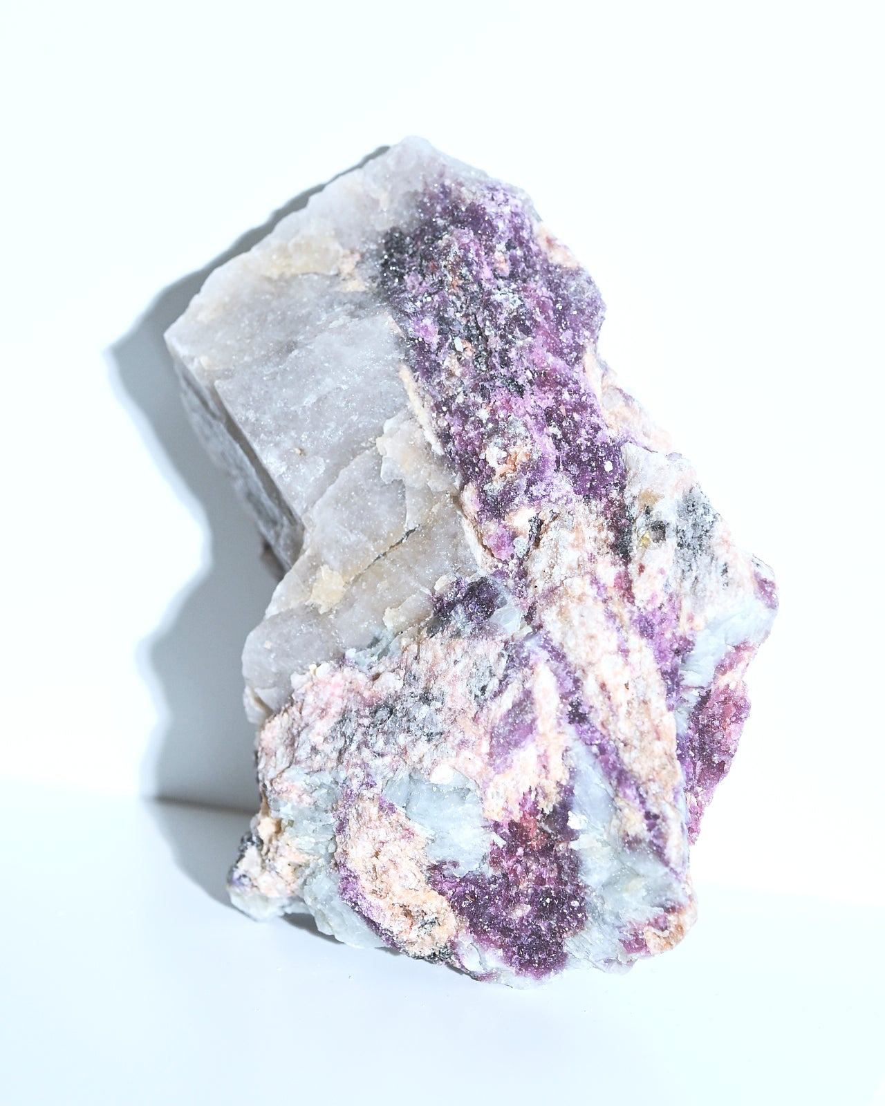Natural Rough Lepidolite and Aquamarine Crystal Cluster - 5 Inch Healing Stone for Meditation, Reiki, and Home Decor