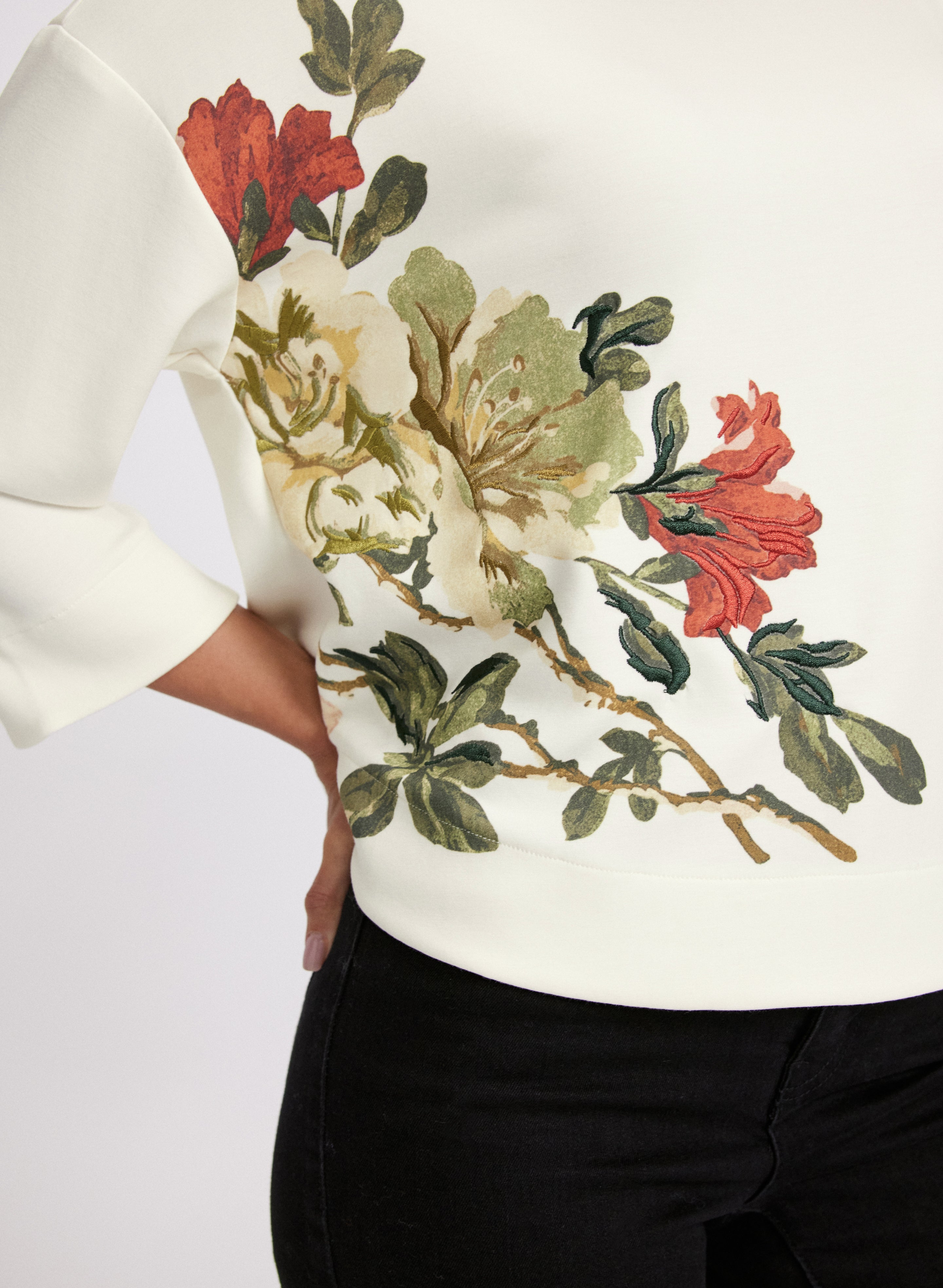 Floral Print Top for Women - Stylish Blouse with Floral Placement Design - Perfect for Casual Outings, Dates, and Summer Fashion