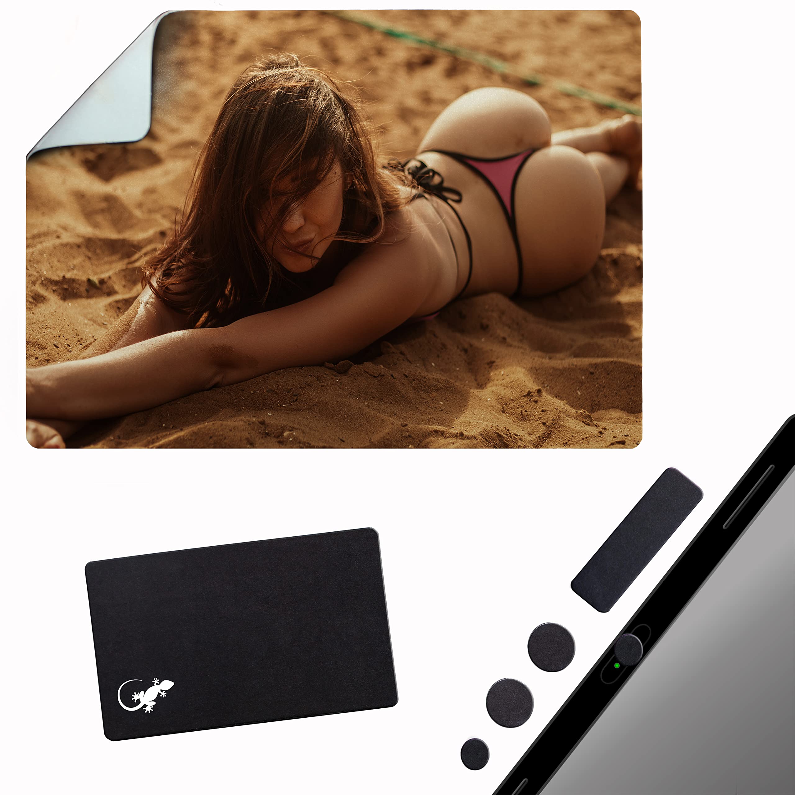 Non-Slip Adhesive Mouse Pad - Sticky & Reusable Travel Mouse Mat for Laptop, Desk, Glass - Perfect for Office, Home, Gaming & Travel Use - Smooth Tracking on Any Surface