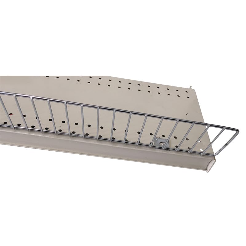 WISDOMFUR Retail Gondola Shelf Front Wire Fence Guard Rail - 10-Pack Chrome Display Enhancer (48