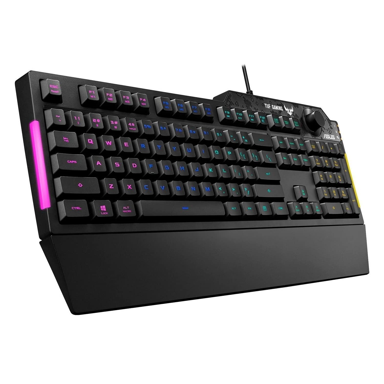 ASUS TUF Gaming K1 RGB Mechanical Keyboard with Dedicated Volume Control, Spill-Resistant Design, Side LED Light Bar, and Armoury Crate Software - Perfect for PC Gaming, Streaming, and Office Work