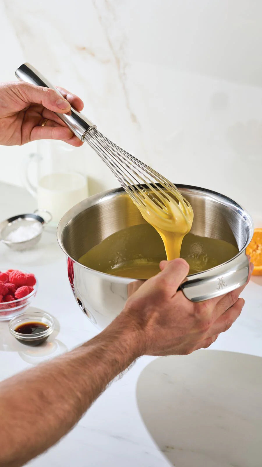 Hestan Provisions 12-Inch Stainless Steel French Whisk - Professional Kitchen Utensil for Baking, Mixing & Whisking - Perfect for Eggs, Sauces & Batters