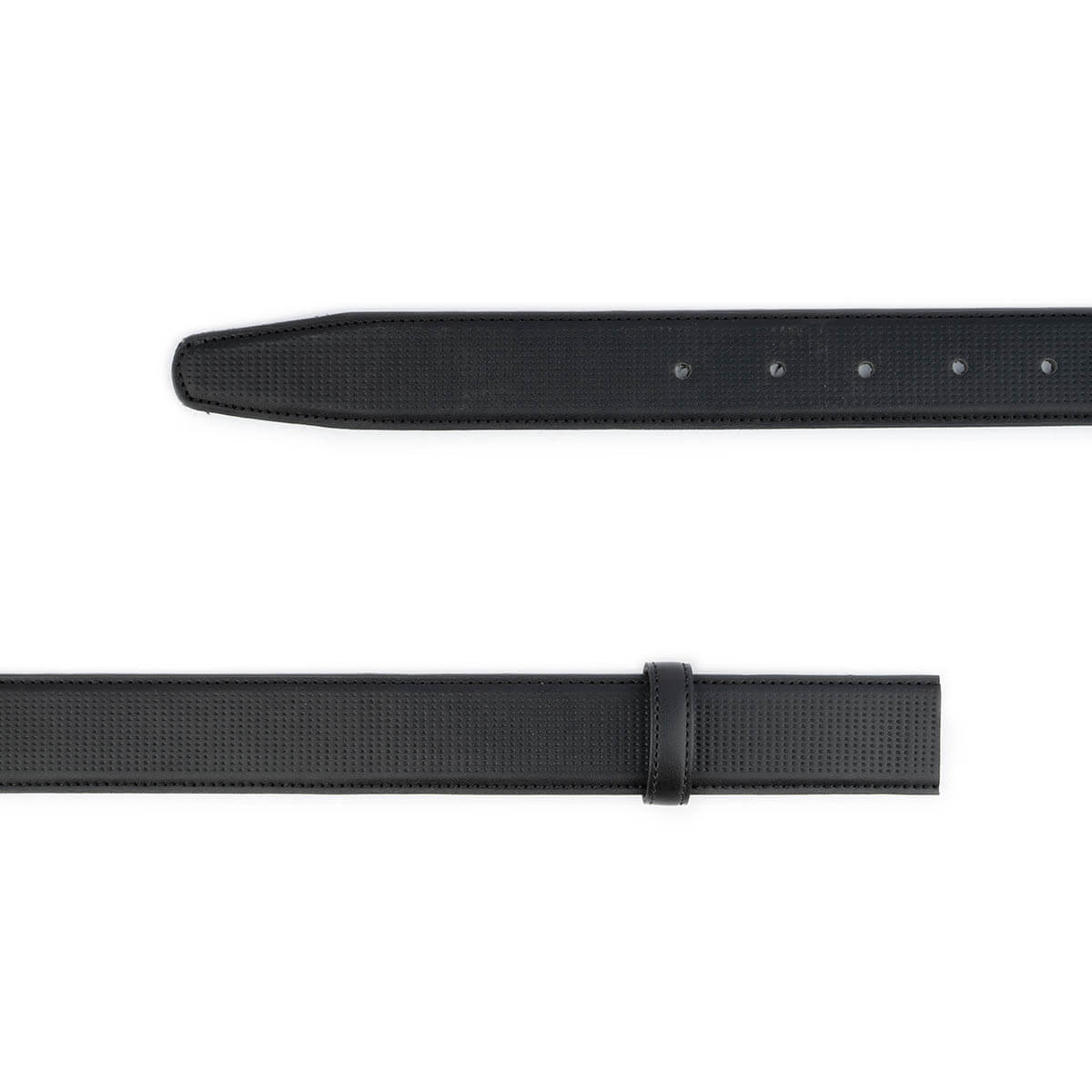 Black Perforated Golf Leather Belt for Men - Replacement Strap Compatible with Ferragamo Buckles - Perfect for Casual, Office & Golf Wear