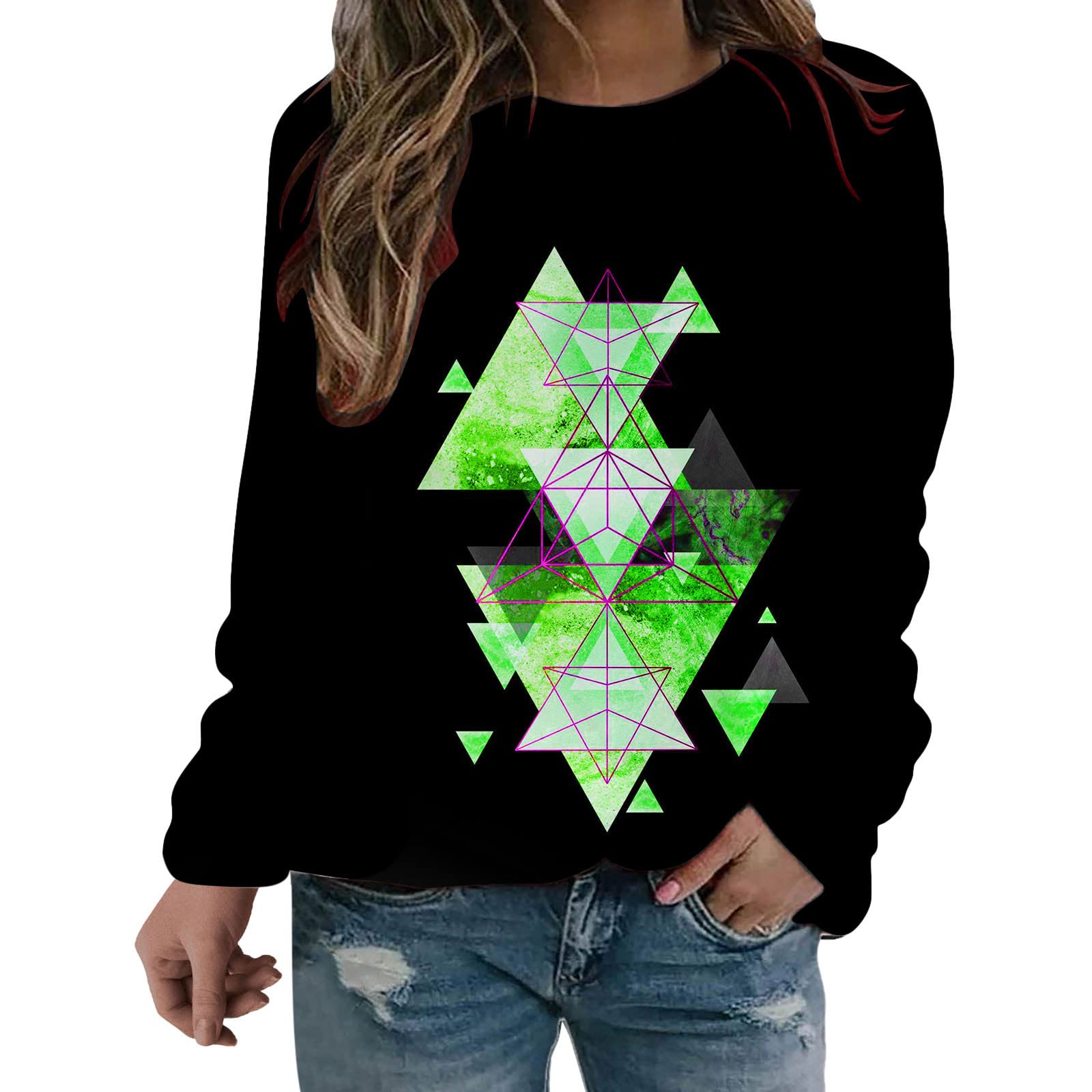 YaYiYa Women's Winter Fall Casual Sweatshirt - Loose Fit Long Sleeve Crewneck Graphic Pullover - Cozy Fleece Hoodie for Women 2022 - Perfect for Daily Wear, Lounge & Outdoor Activities