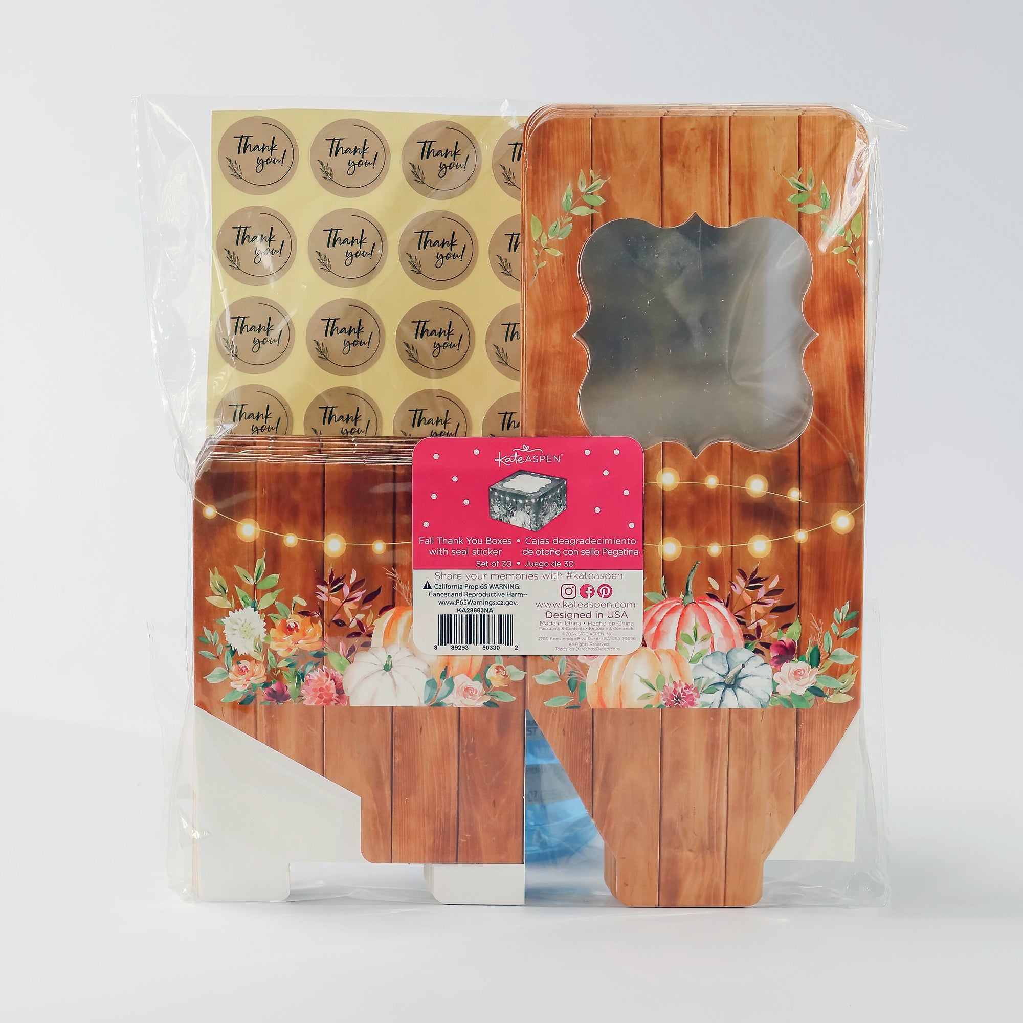 Premium Fall-Themed Cookie Boxes with Clear Window & Seal Sticker - 30-Pack for Autumn Treats, Holiday Gifts & Party Favors - Perfect for Thanksgiving, Halloween & Seasonal Baking Packaging