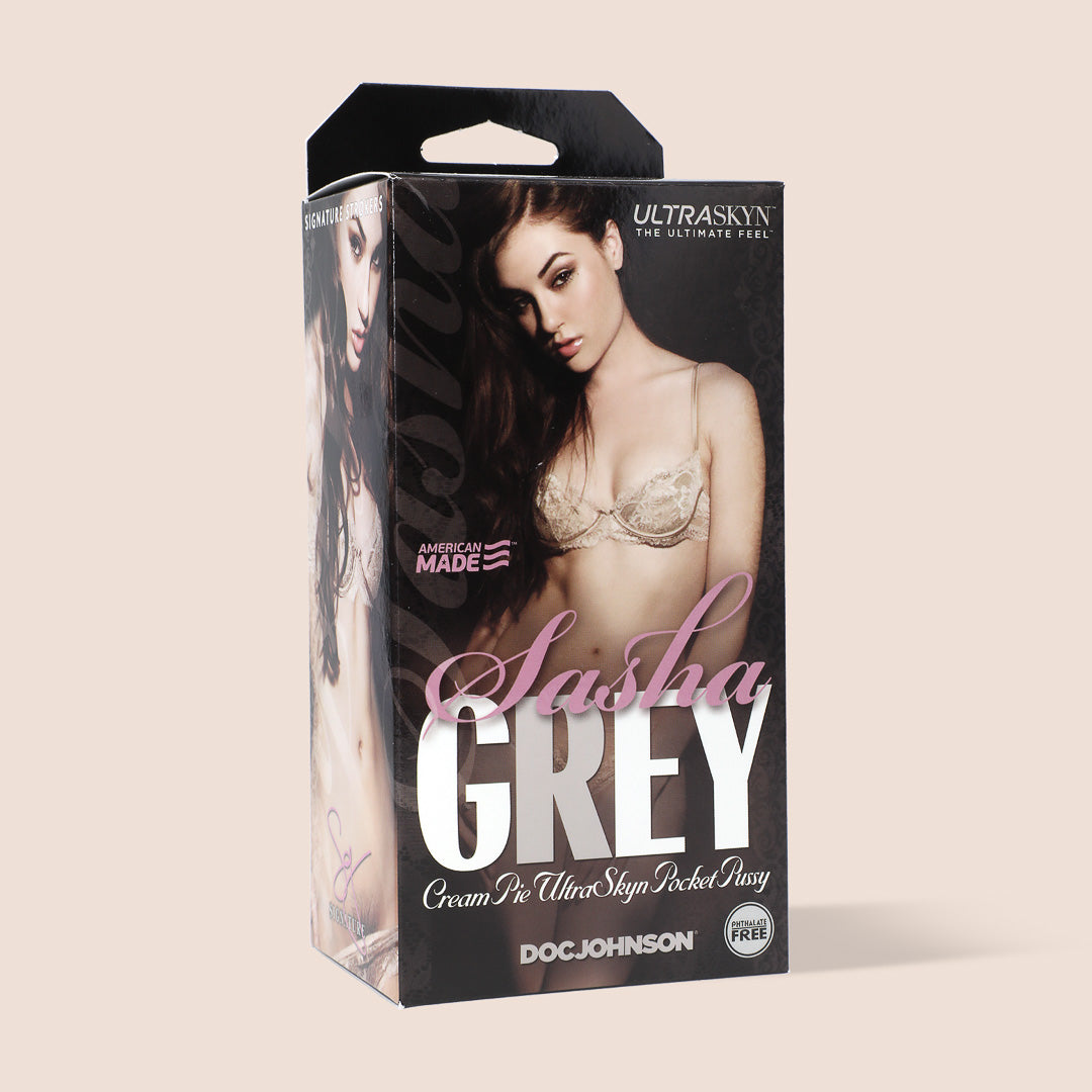 Signature Strokers Sasha Grey ULTRASKYN™ Cream Pie Pocket Pussy - Ultra Realistic Feel for Lifelike Pleasure | Perfect for Solo Play, Discreet Masturbation & Enhanced Intimate Experience