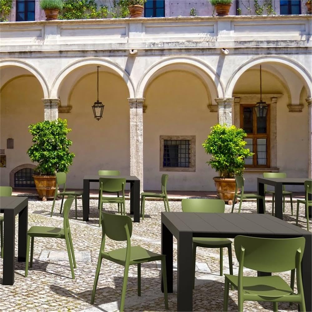 Compamia Monna Outdoor Dining Chairs Set of 2 - Weather-Resistant Olive Green Patio Furniture for Garden, Poolside, Deck & Backyard Dining