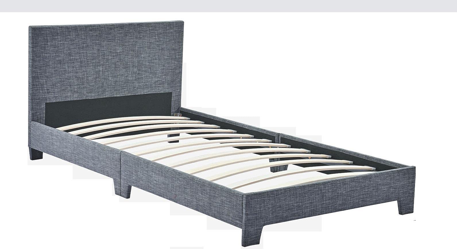 Twin Size Bed Frame with Headboard - Sturdy Metal Platform for Memory Foam, Latex Hybrid & Spring Mattresses - Bedroom Furniture for Kids, Teens & Adults - Perfect for Dorm Rooms, Guest Rooms & Small Spaces