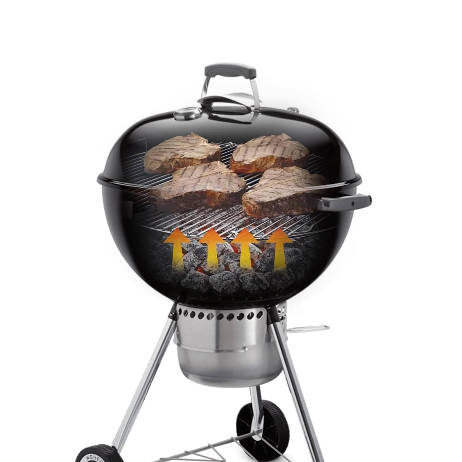 **Weber 22 Inch Hinged Cooking Grate 7436 – Replacement Charcoal Grill Grate for Weber One-Touch, Performer & Bar-B-Kettle Series – Perfect for BBQ, Grilling, and Outdoor Cooking**