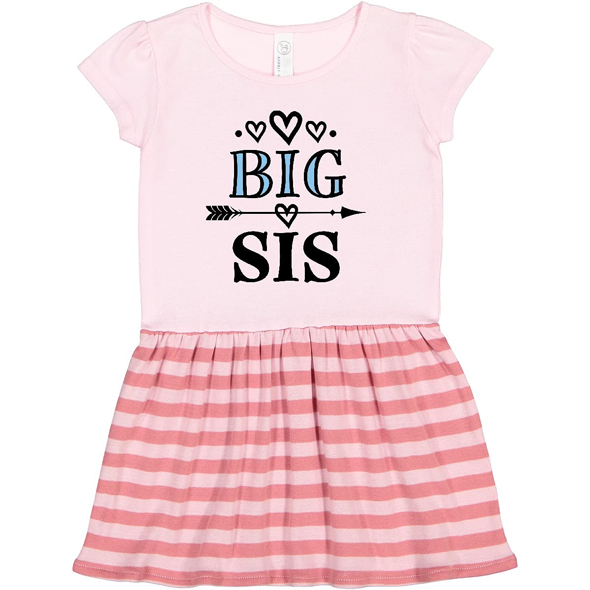 Inktastic Big Sis Toddler Dress - Cute Sister Announcement Outfit for Baby Girls - Perfect for Newborn Photo Shoots, Sibling Reveals & Family Celebrations