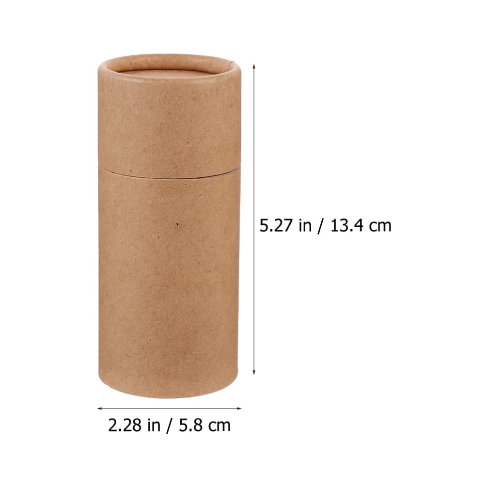 8pcs Essential Oil Bottle Storage Tubes - Kraft Paper Cylinder Containers with Lids for Aromatherapy Oils, DIY Crafts & Gift Packaging | Perfect for Home Organization, Spa Use & Handmade Projects
