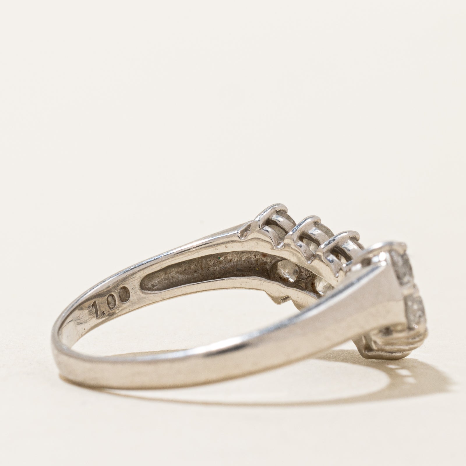 1.00ctw Diamond Chevron Ring for Women - Size 7 | Elegant Stackable Wedding Band, Anniversary Gift & Everyday Jewelry