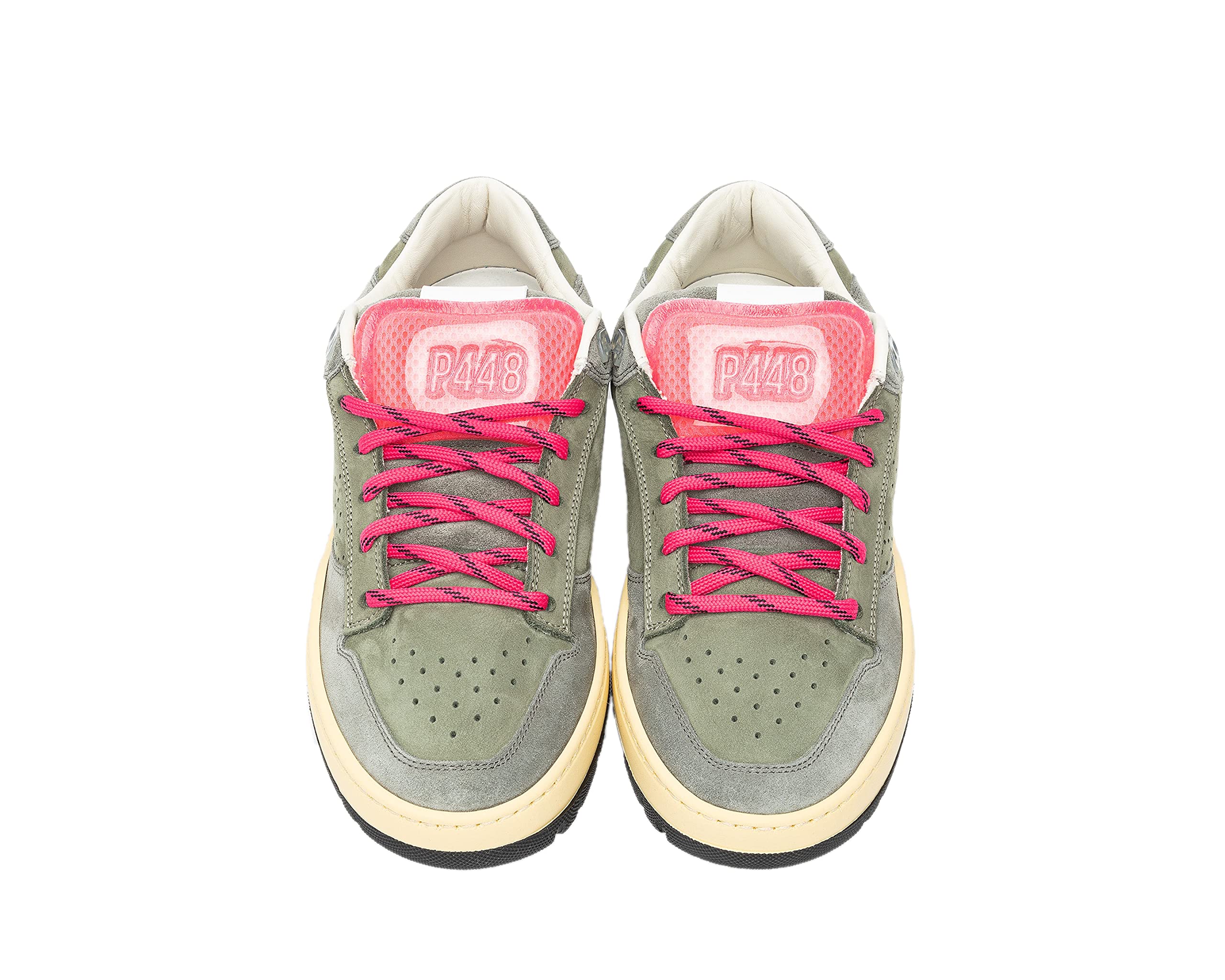 P448 Marvin Women's Sneakers - Size 40 Army Green/Fuchsia Running Shoes | Comfortable Casual Athletic Footwear for Women | Perfect for Gym, Workouts & Everyday Wear
