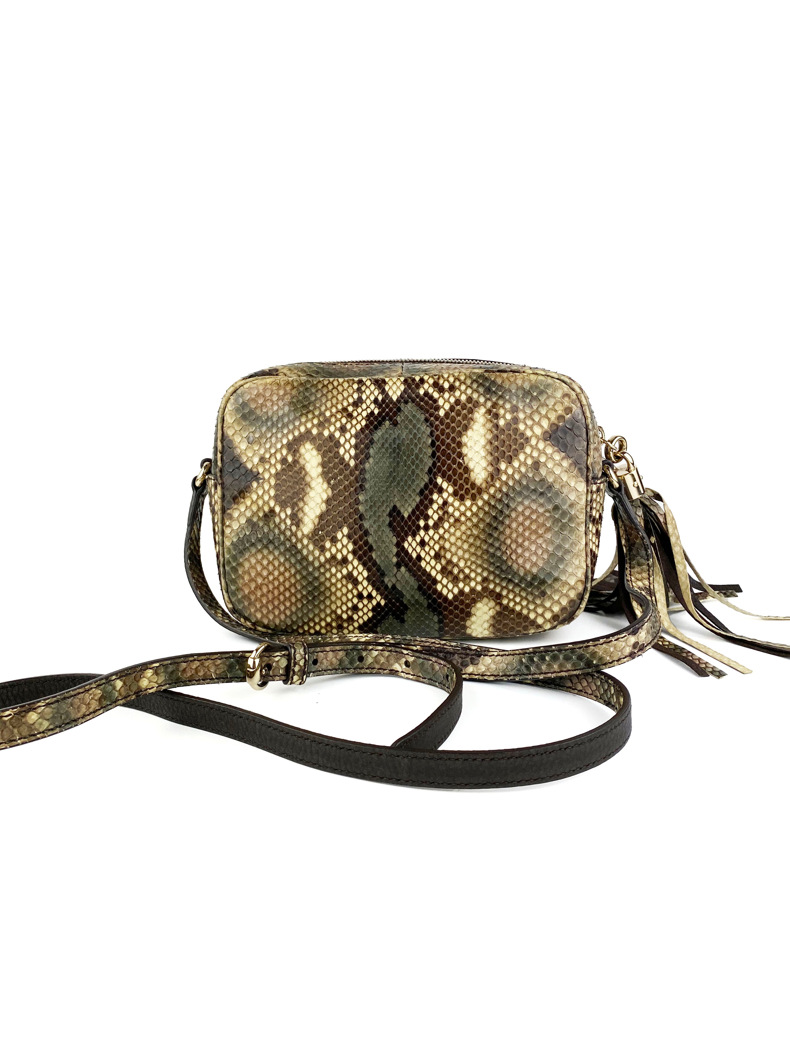 Authentic Gucci Snakeskin Small Soho Disco Crossbody Bag - Luxury Designer Handbag for Women, Perfect for Night Out, Party & Date Night