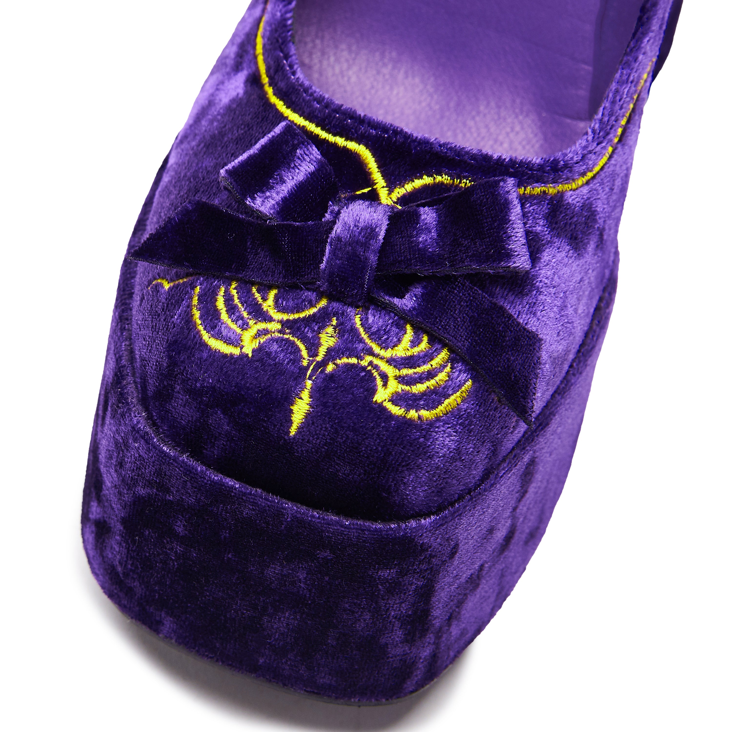 Royal Manor Velvet Platform Heels for Women - Elegant Purple High Heels for Parties, Weddings & Evening Events