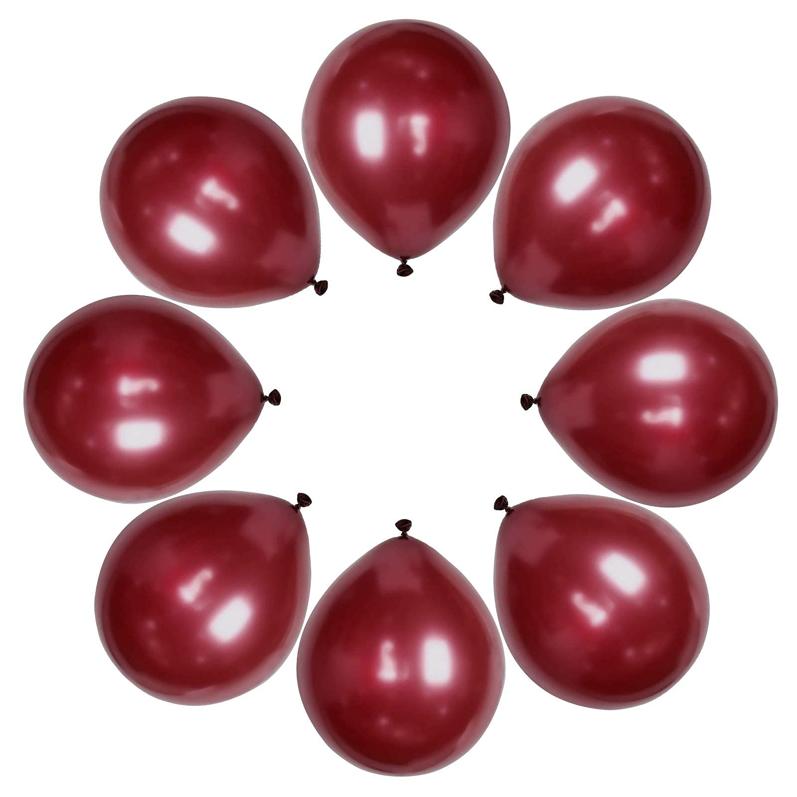 Maylai 50 Pack 12 Inch Burgundy Balloons (3.2g Thickened) - Wine Red Pearlized Round Helium Balloons for Wedding, Birthday, Christmas Party Decorations - Perfect for Anniversary, Baby Shower & Graduation Celebrations