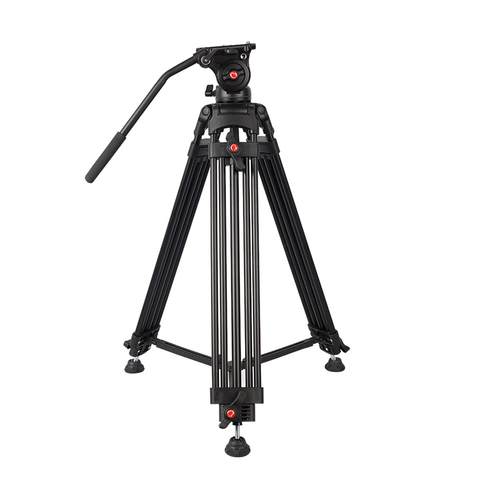 Professional Aluminum DSLR Camera Tripod Stand 1.8m/6ft - Heavy Duty 8KG Payload with Panoramic Hydraulic Damping Head - Universal 1/4 & 3/8 Screw Mount for DSLR/SLR Cameras - Perfect for Outdoor Photography, Travel Vlogging & Studio Shooting